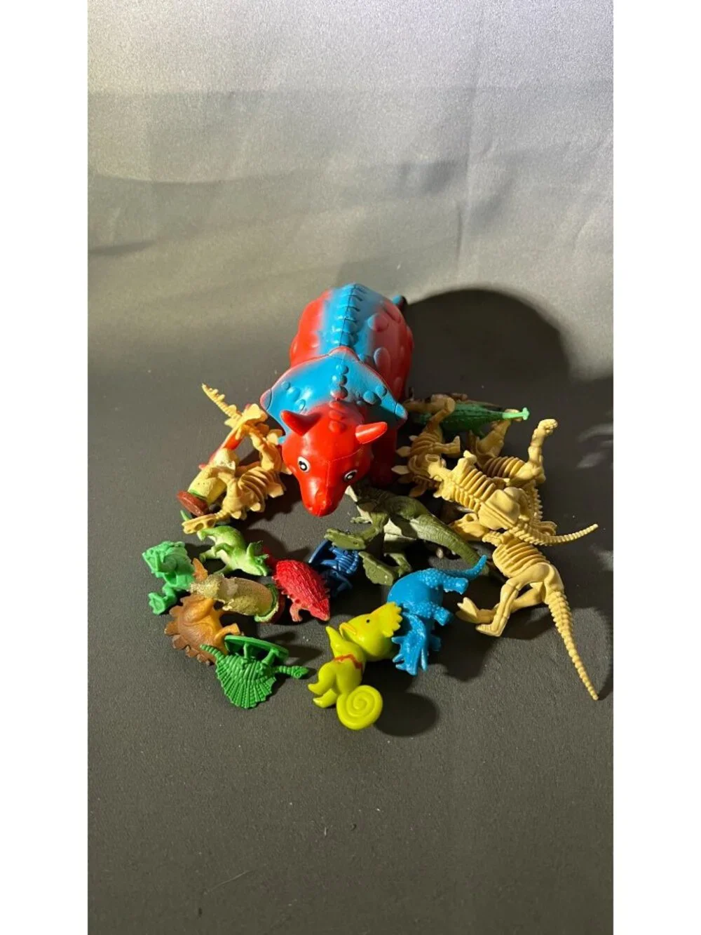 Mixed Dinosaur And Animal Figurine Toy Lot With Colorful Variety